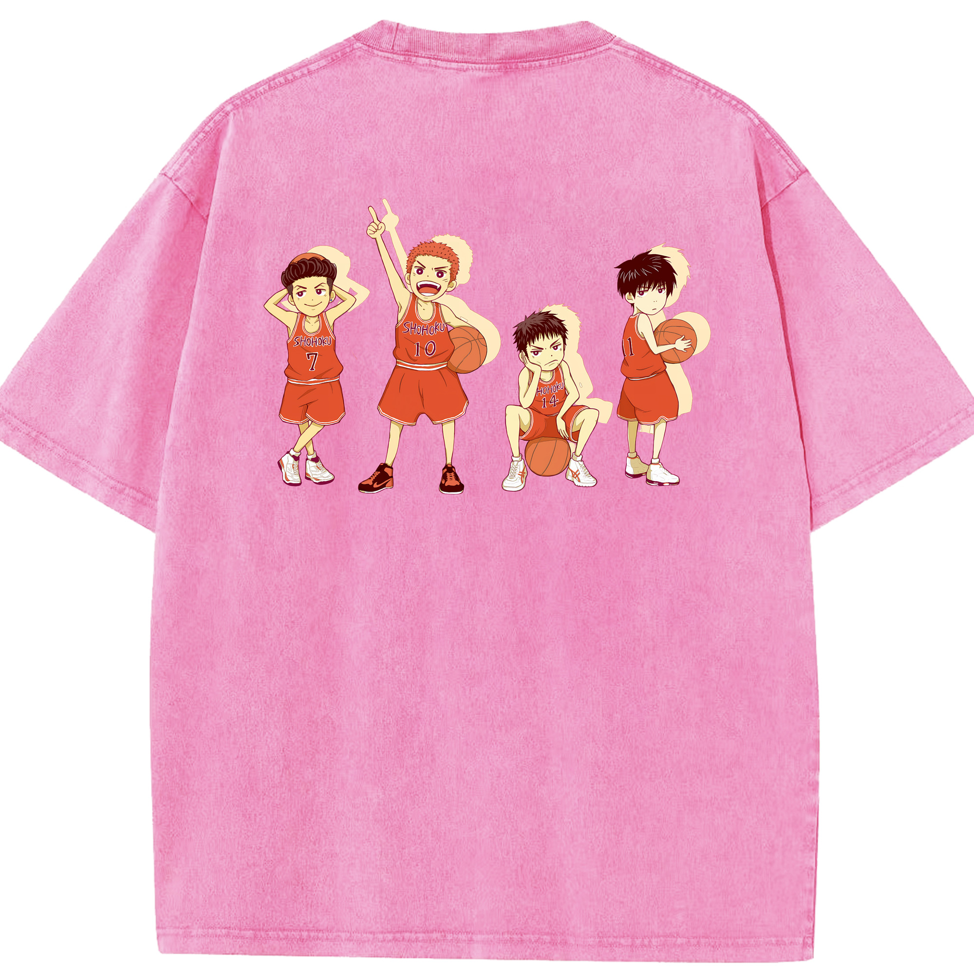 （画像用） SLAM DUNK／スラムダンク 綿100% ヴィンテージ風 半袖Tシャツ（背面プリント）